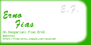 erno fias business card